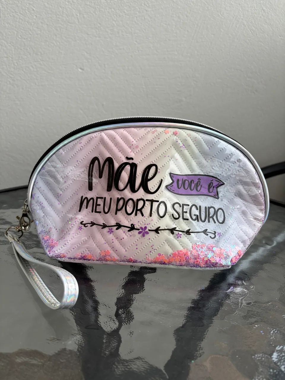Necessaire Oval Dia Das Mães Pvc 22x14x7