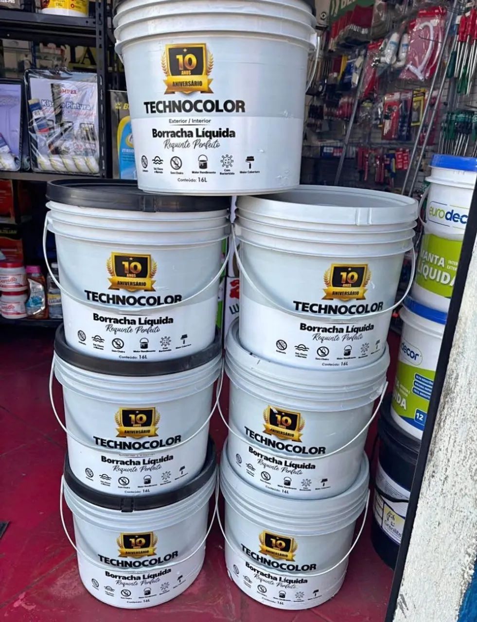 Tinta emborrachada só $$ 250 reais branca e cinza  - Foto 6