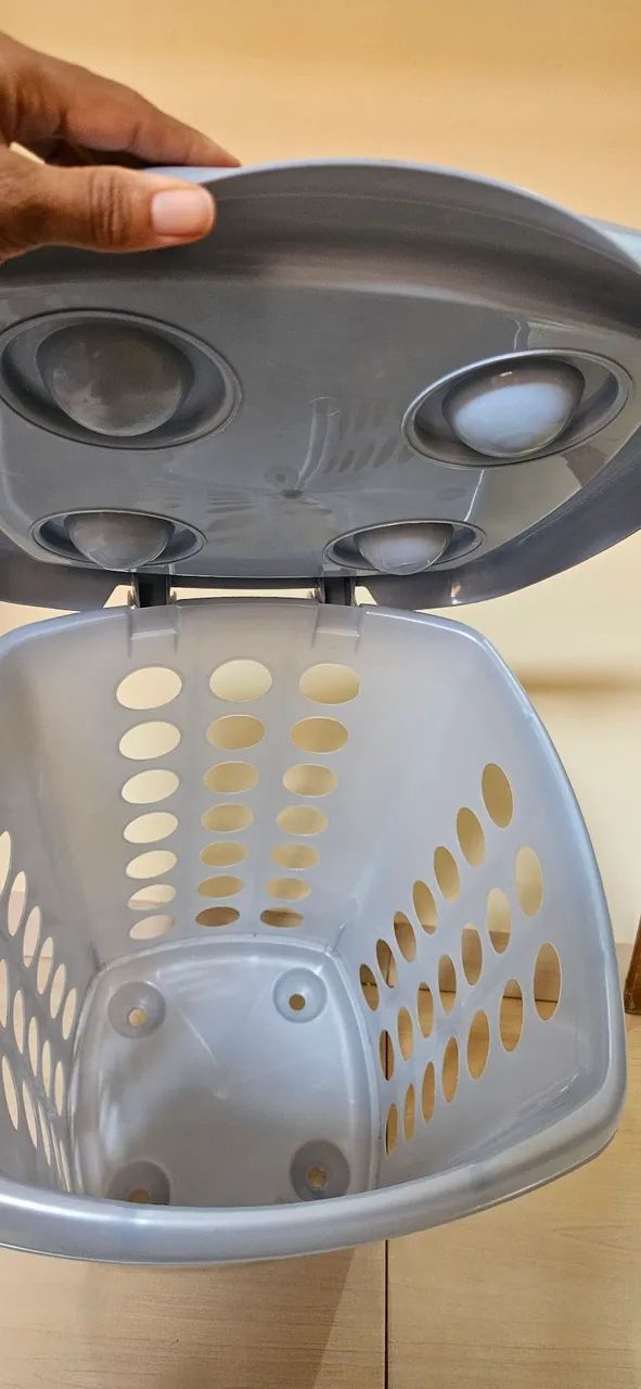 Cesto De Roupa Plasutil Masculino Azul/<br><br>Urso - Foto 2