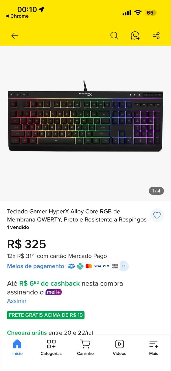 Vendo teclado e mouse HyperX em perfeitas condições/ ACEITO PROPOSTAS E TROCAS - Foto 5