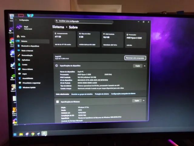 Pc Gamer Isis IV RTX 5060 8GB Ryzen 5 5500 16GB SSD NVMe + Monitor Horizon Z Pro 144 Hz - Foto 2