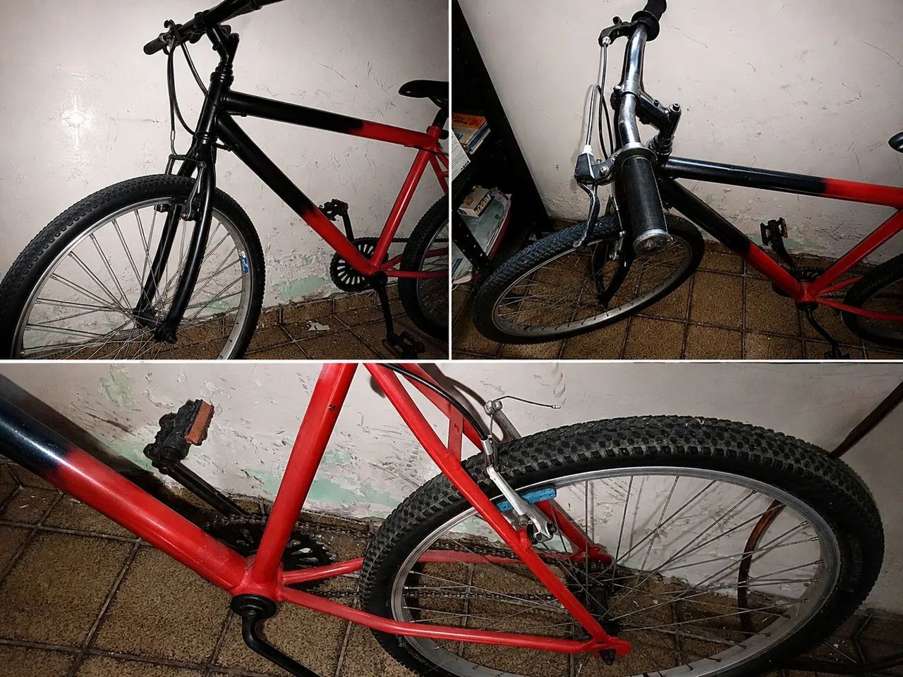 Bicicleta Aro 26 Vermelha e Preta - Ótimo Estado - Foto 2