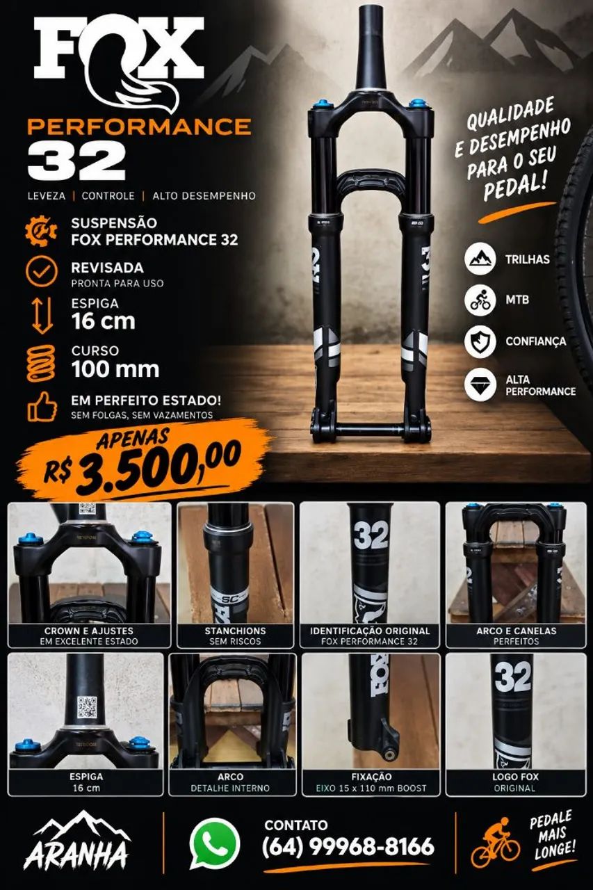 Suspensão Fox Performance 32