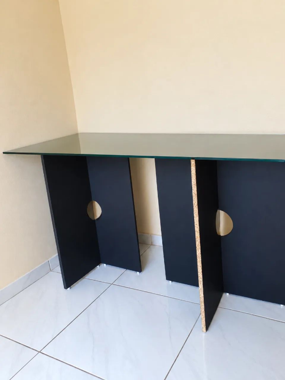 Mesa de jantar de vidro