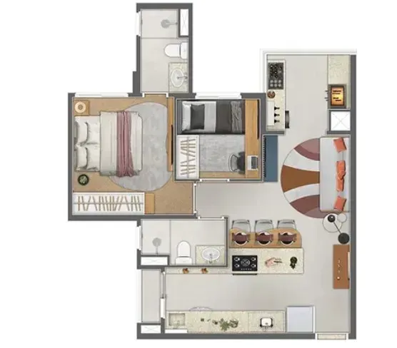 PLANTA 54m²