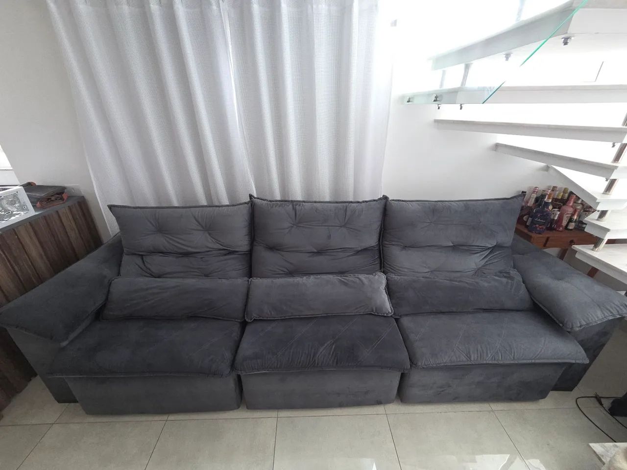 Sofá Retrátil Reclinável 3 metros