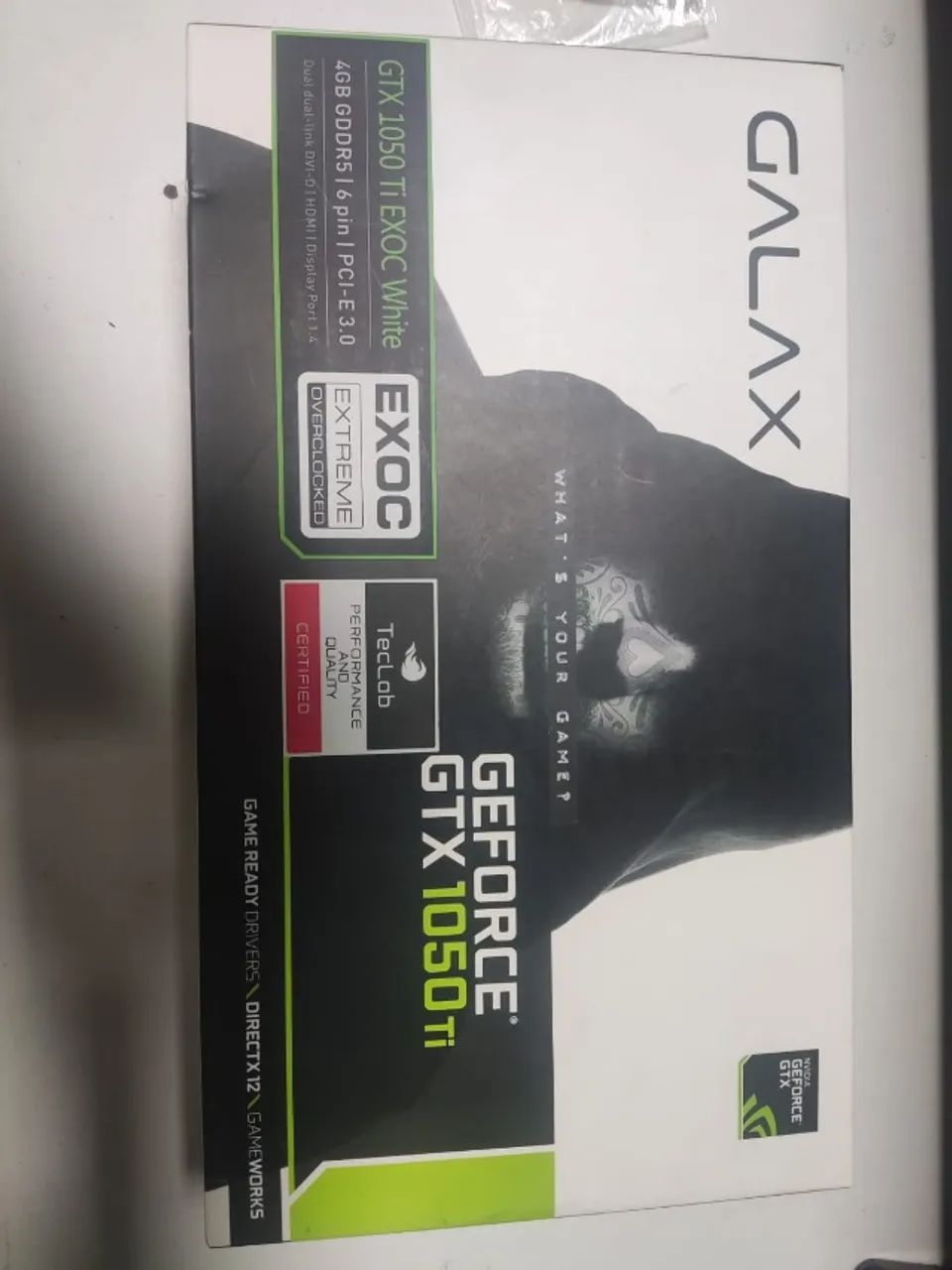 Placa de video GTX 1050 TI Galaxy White