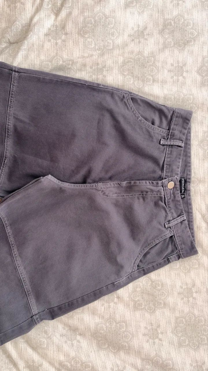 Calça de sarja cinza escuro | nunca usada - Foto 4