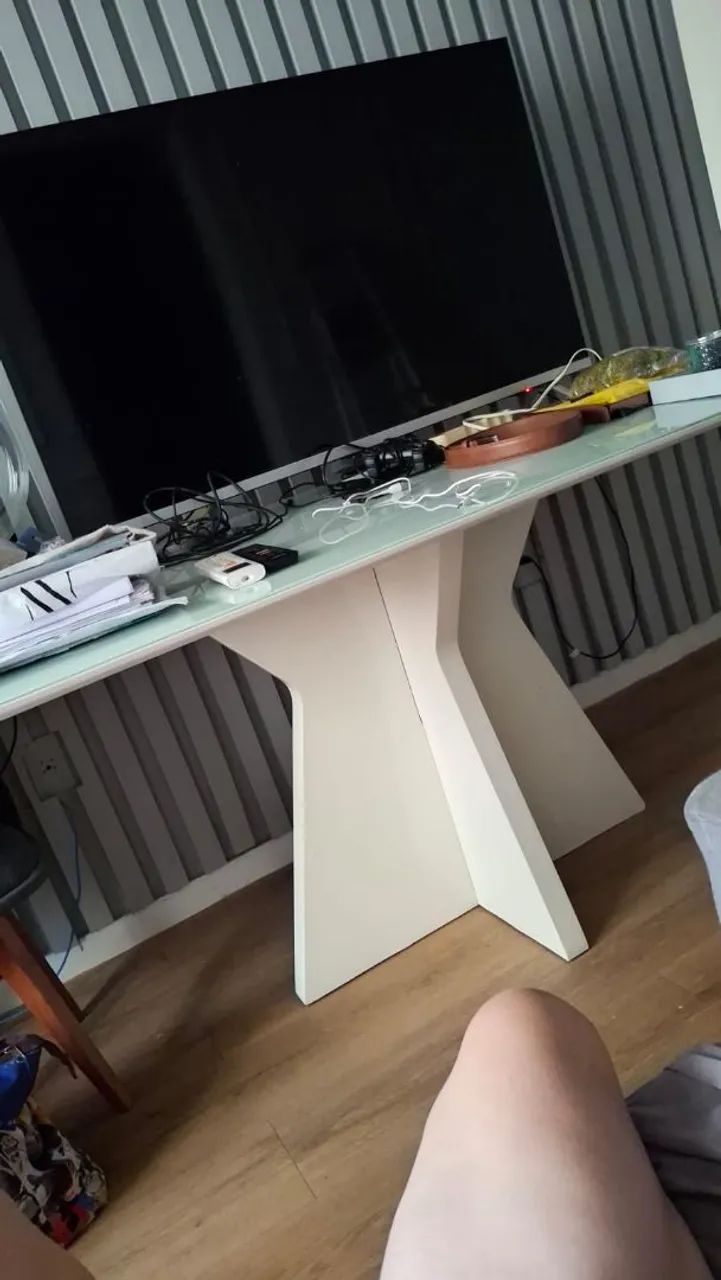 Mesa com tampo de vidro  - Foto 3
