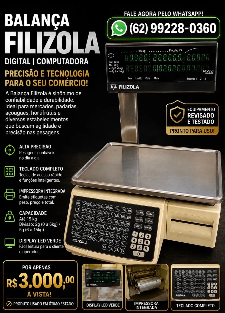 Balança Filizola digital e computadora - Foto 3