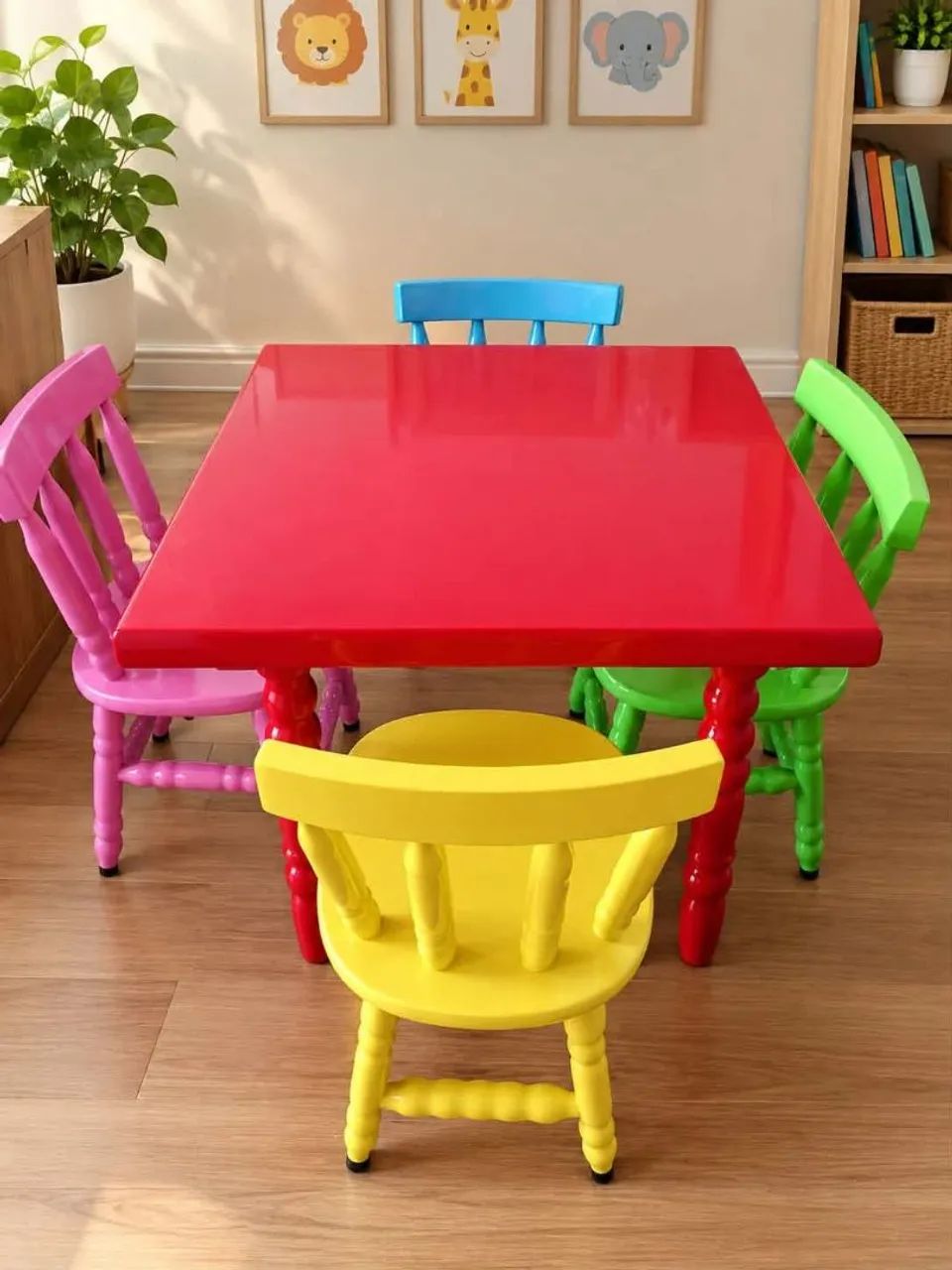 Mesa infantil colorida  - Foto 2
