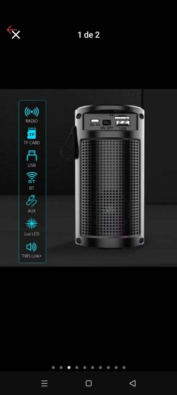 Caixa de som Bluetooth  - Foto 2