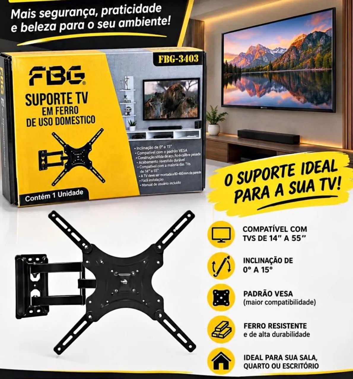 SUPORTE PARA TV ARTICULADO 