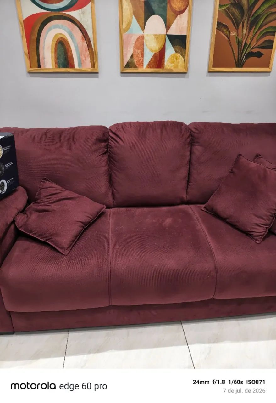 Vende se  sofá 2 e 3 lugares ,pouco tempo de uso , - Foto 4