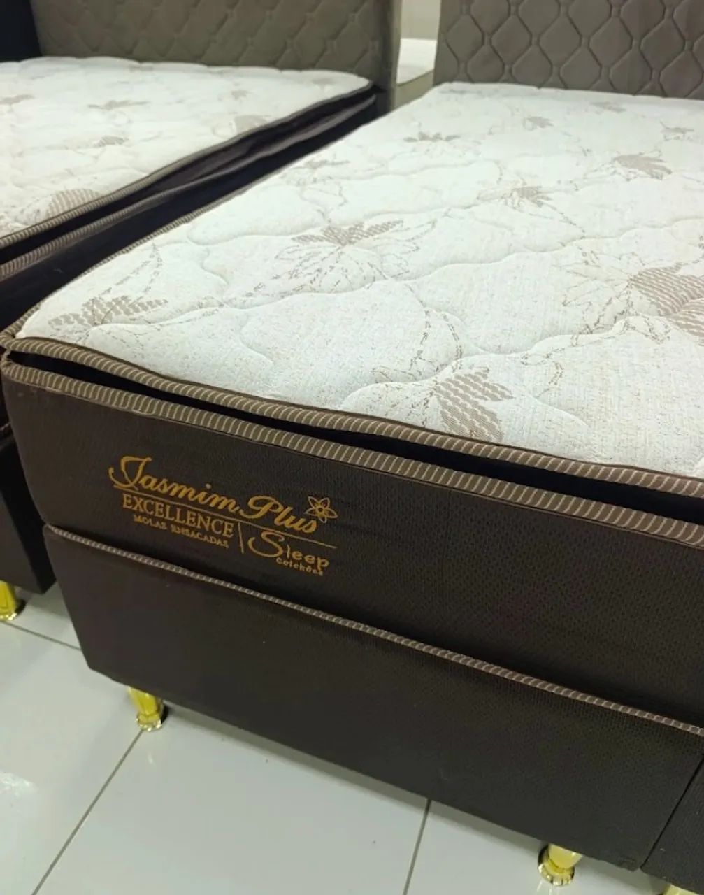 Cama Box Queen Jasmim Plus Excellence com Pillow Top (Base bipartida + Colchão) - Foto 4
