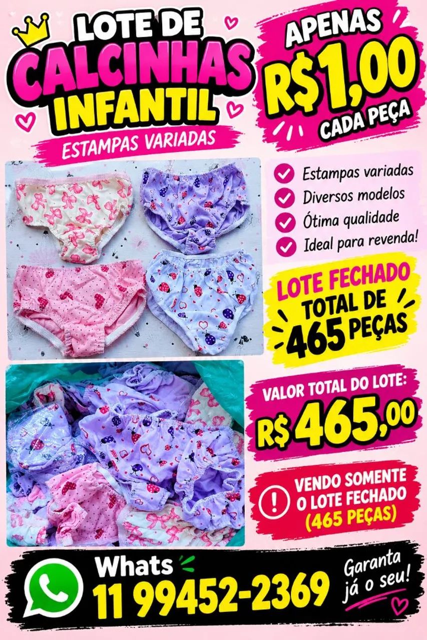 Calcinha infantil  - Foto 3
