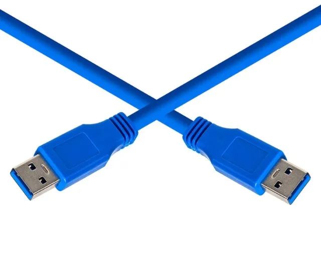 Cabo USB 3.0 Macho Para Macho Tipo A SuperSpeed Azul  - Foto 4