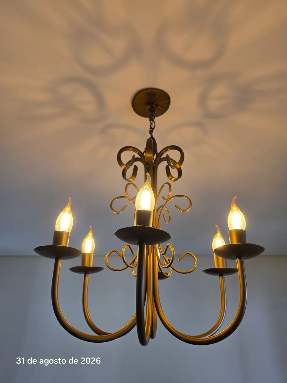 LUSTRE LUMINÁRIA FERRO - Foto 2