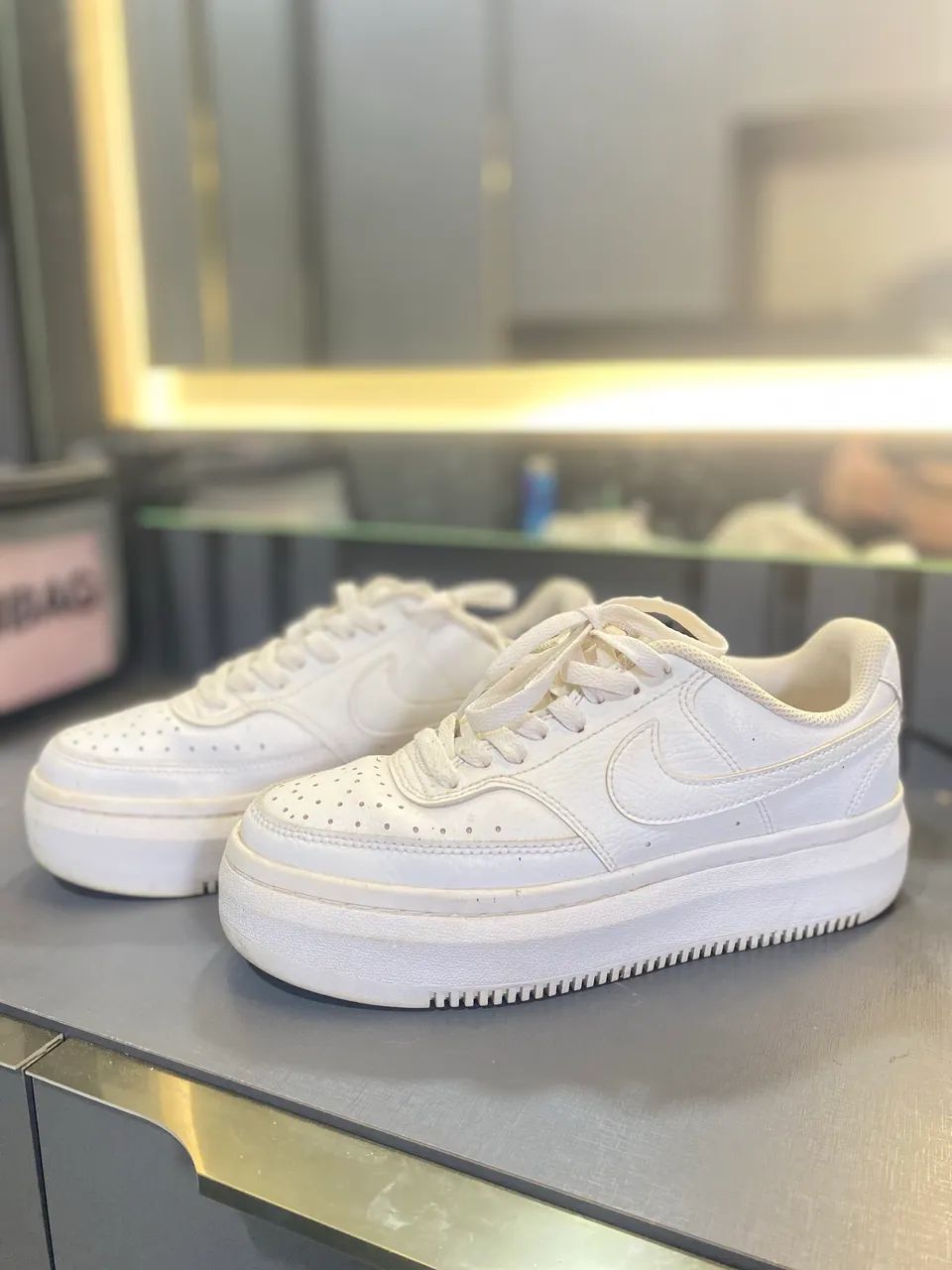 Tênis Nike Air Force 1 Plataforma Branco - Original - Foto 3