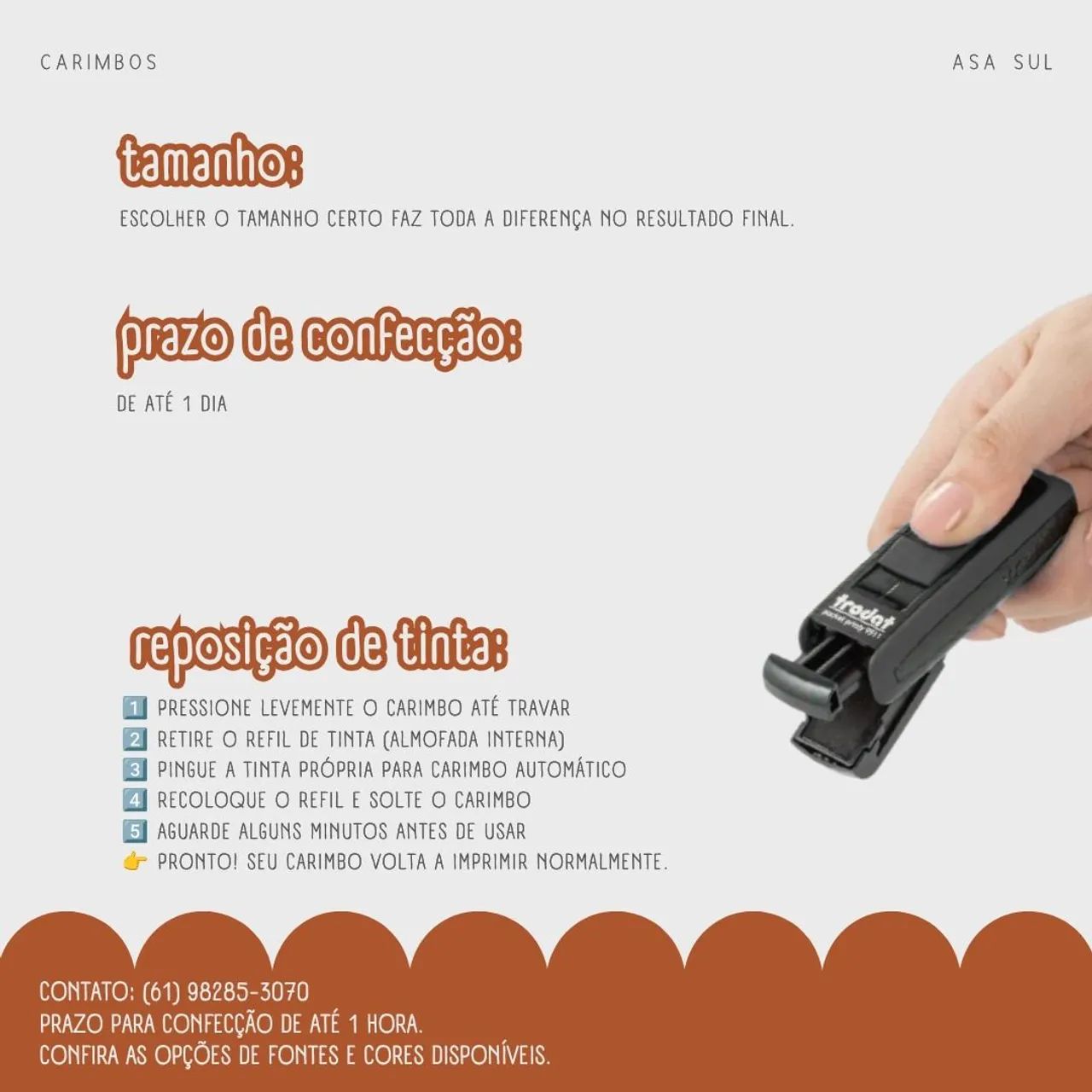 Carimbos automáticos personalizados  - Foto 3