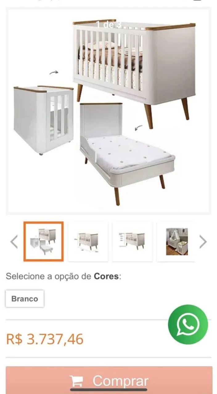 Vendo berço 3 em 1 - Mini Berço, Berço e Mini Cama