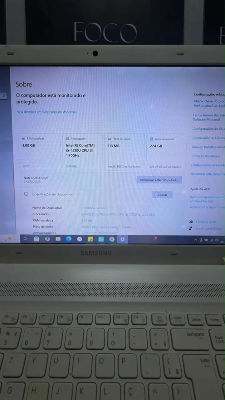 notebook samsung np270e5j  - Foto 5