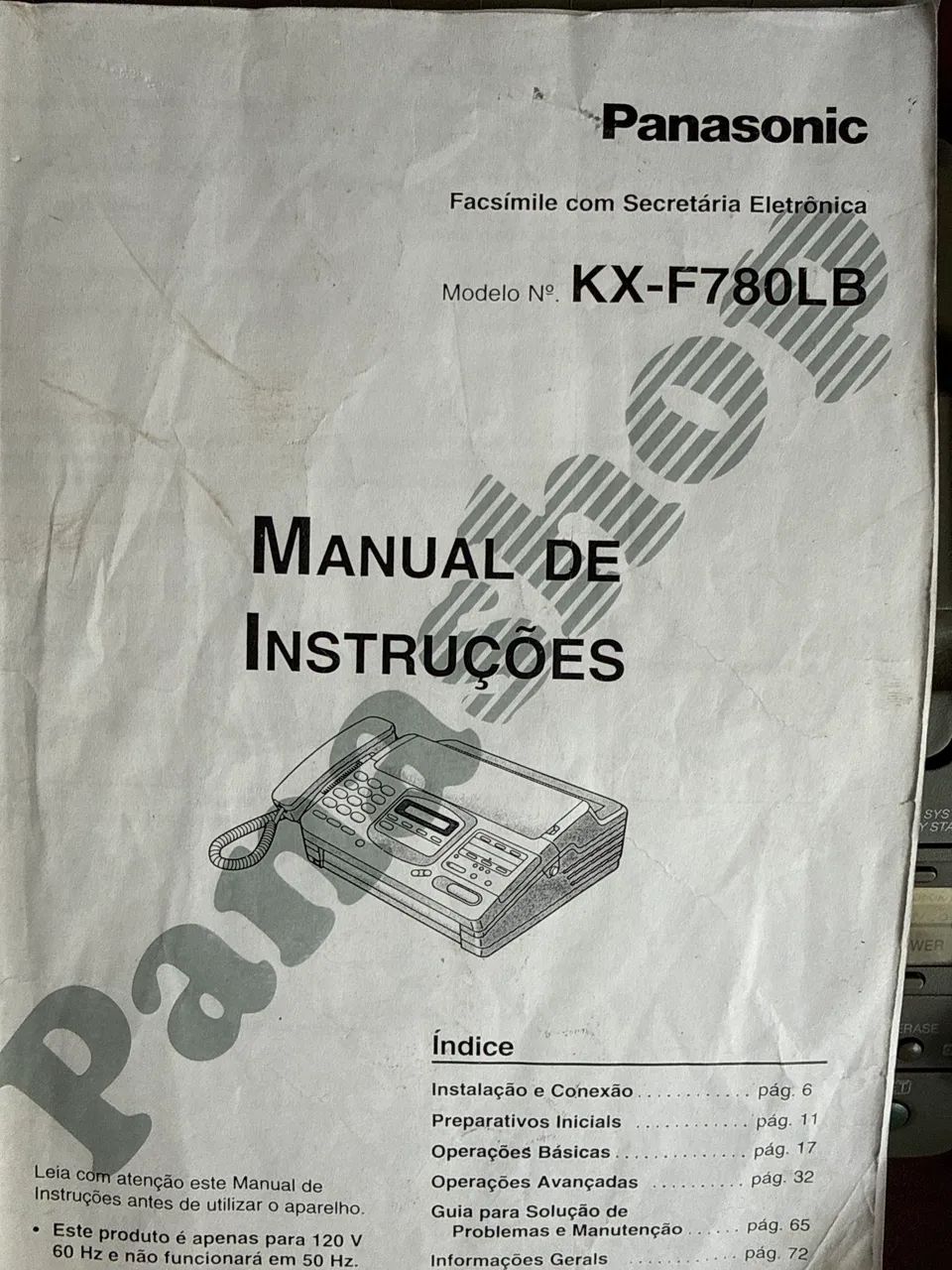 Aparelho fax Panasonic com manual e 4 bobinas - Foto 3