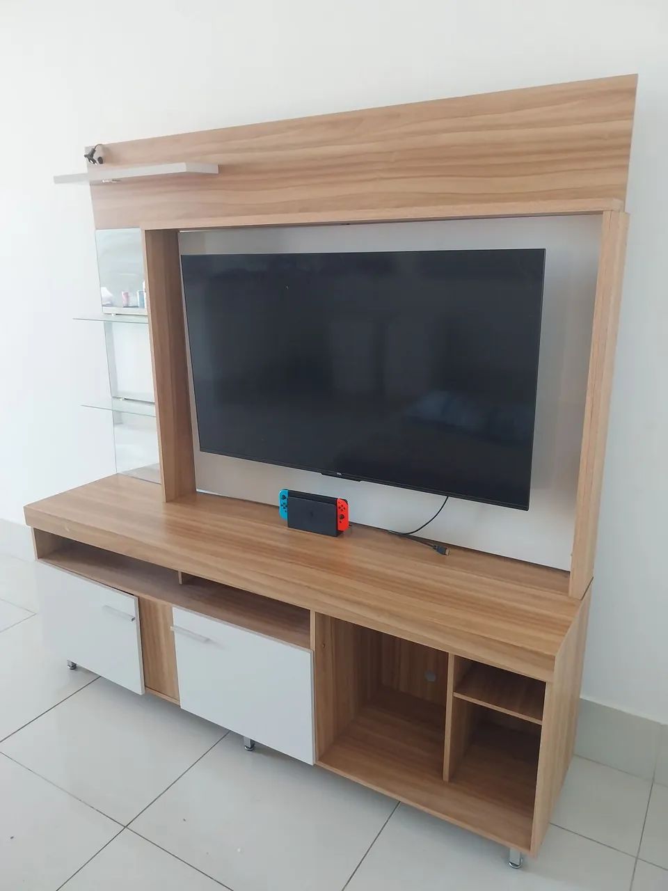 Rack MDF com Painel e Luz