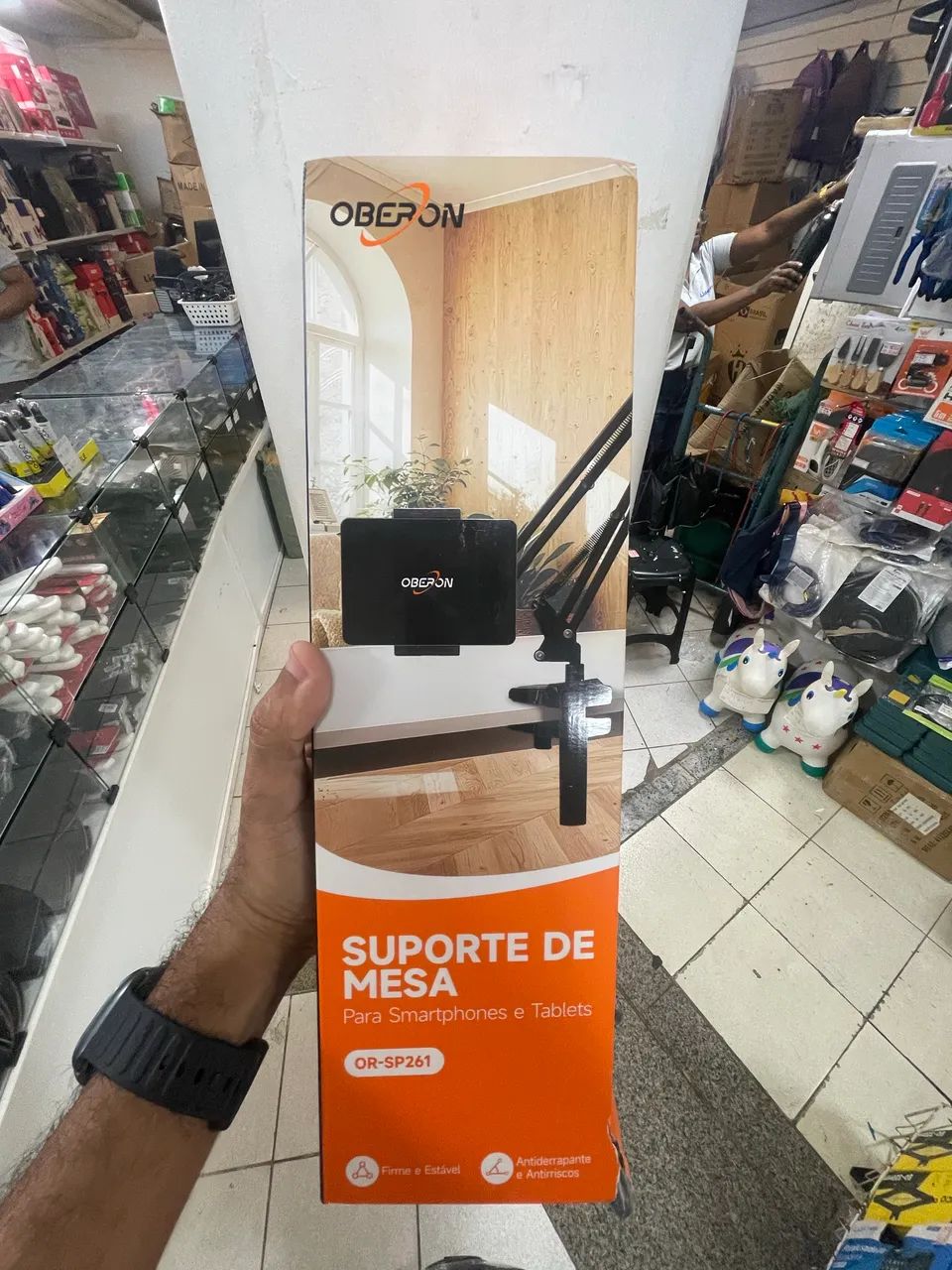 SUPORTE PARA TABLET E CELULAR DE MESA - Foto 2
