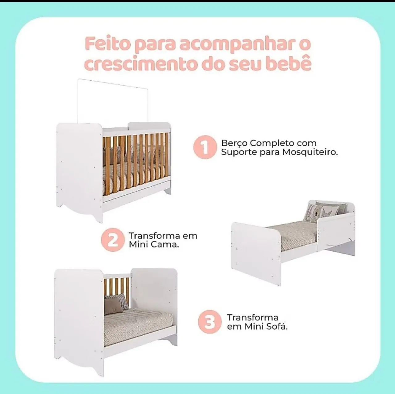 Kit quarto para bebê branco  - Foto 5