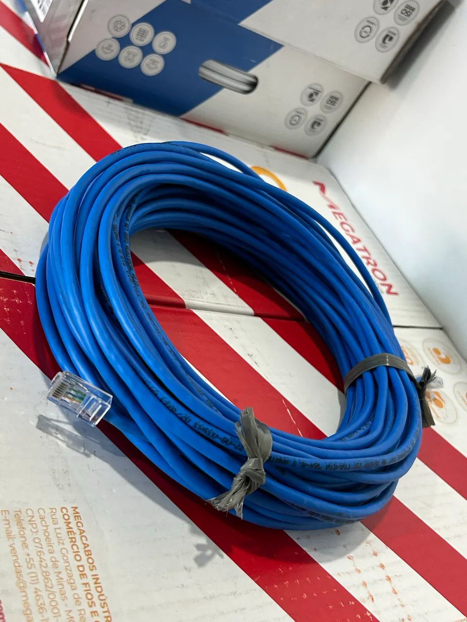 Cabo de Rede Internet- 20 Metros CAT.5e 100% Cobre Lan RJ45 ( fazemos entregas )