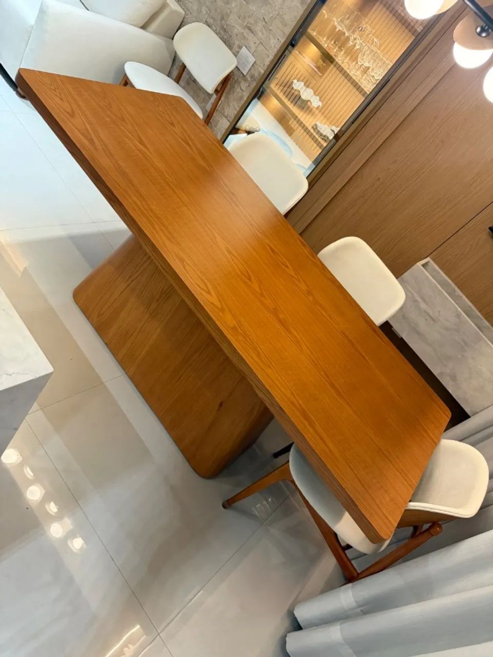 Mesa de jantar quadrada de madeira (2mx90cm) - nova  - Foto 3