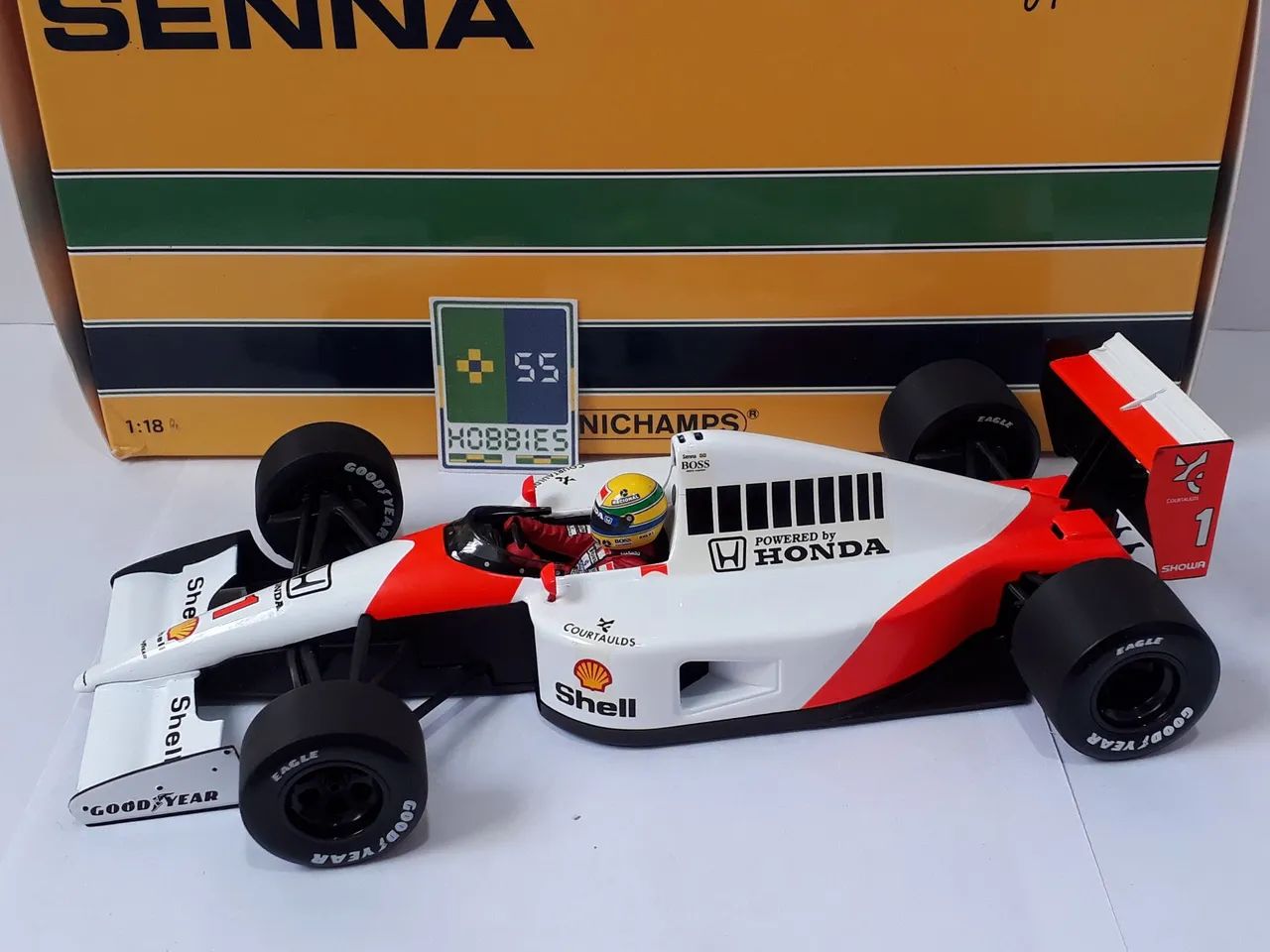 Miniatura Carro Fórmula F-1 Minichamps 1/18 McLaren-Honda MP4/6 N