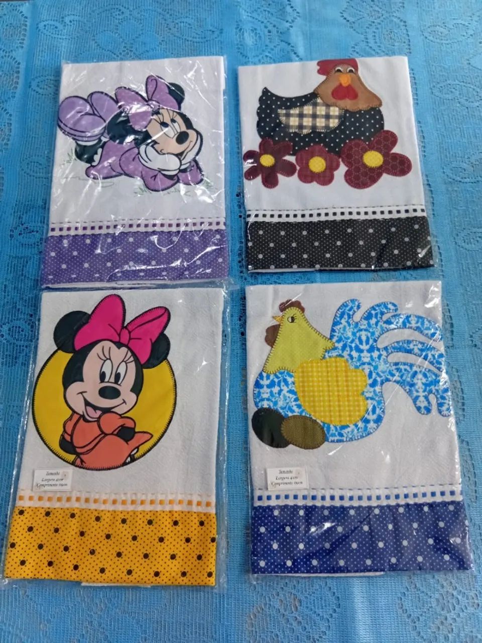 Pano de prato patchwork kit com 4 panos - Foto 3