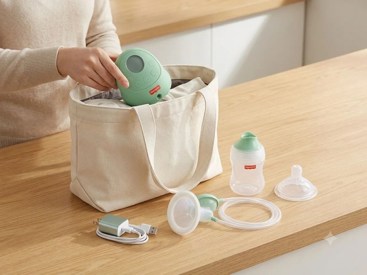 Extrator De Leite Elétrico Fisher-price Mom's Essentials Bateria Recarregável - Foto 2