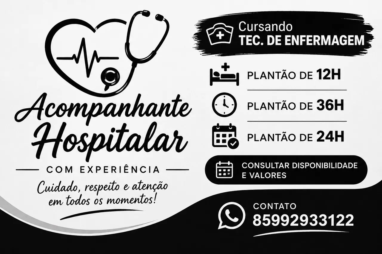 Acompanhante hospitalar com experiência 