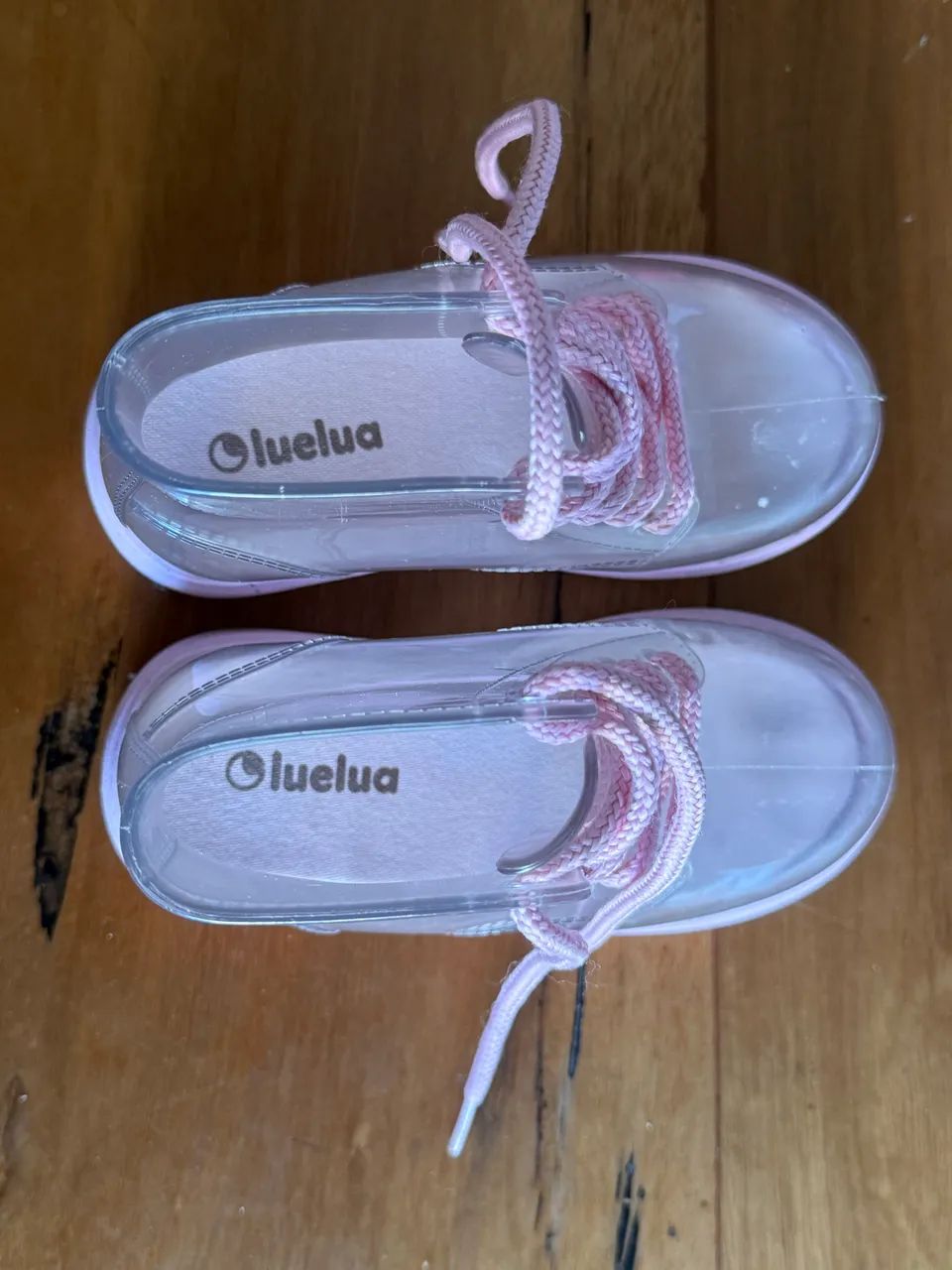 GALOCHA INFANTIL TRANSPARENTE COM SOLADO ROSA LUELUA - Foto 3