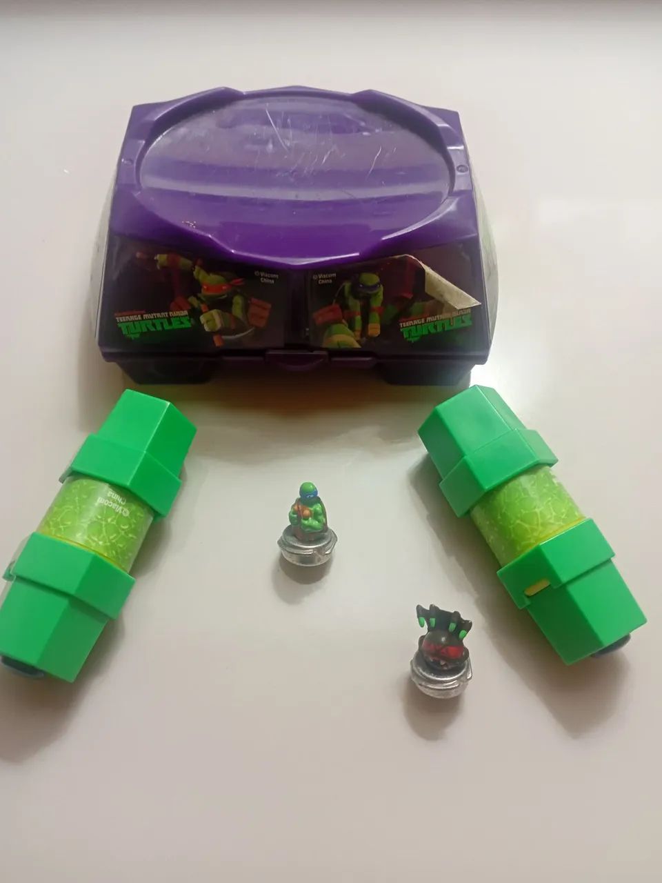 Kit de batalha das Tartarugas ninja pião jogo
