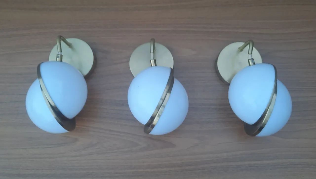 Arandela luminaria de parede moderna kit com 3