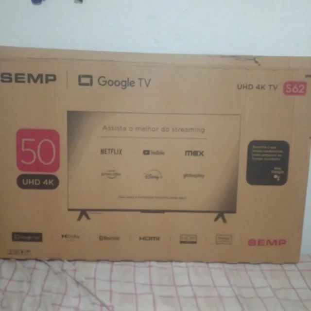 Smart TV SEMP 50" UHD 4K com Google TV