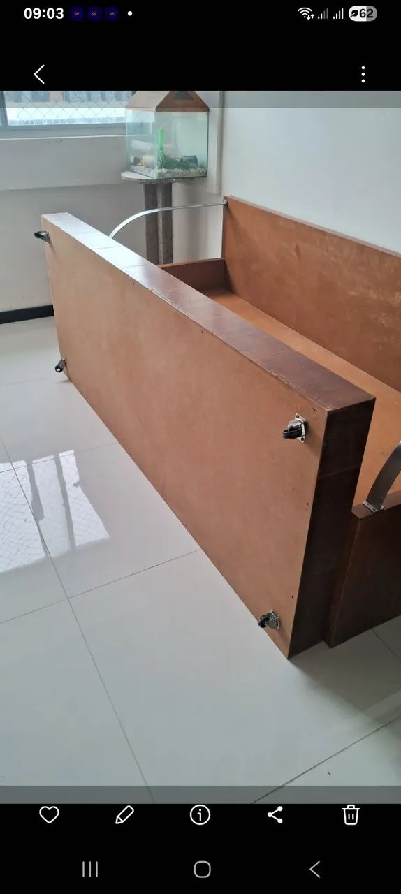 SOFA CAMA EM MADEIRA MAÇIÇA  - Foto 3