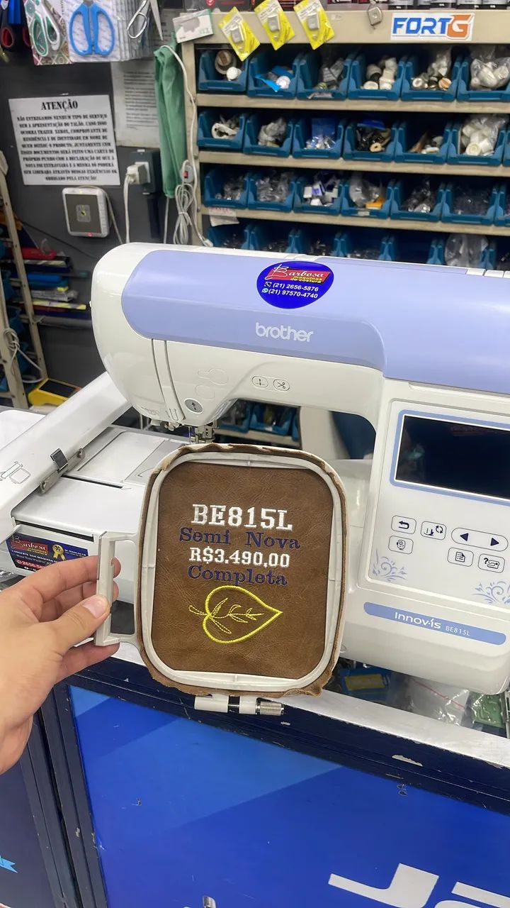 BROTHER BORDADEIRA BE815L COMPLETA C/ CAIXA E ACESSÓRIOS