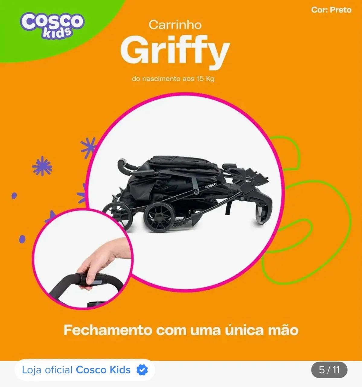 Carrinho de bebê cosco  - Foto 2