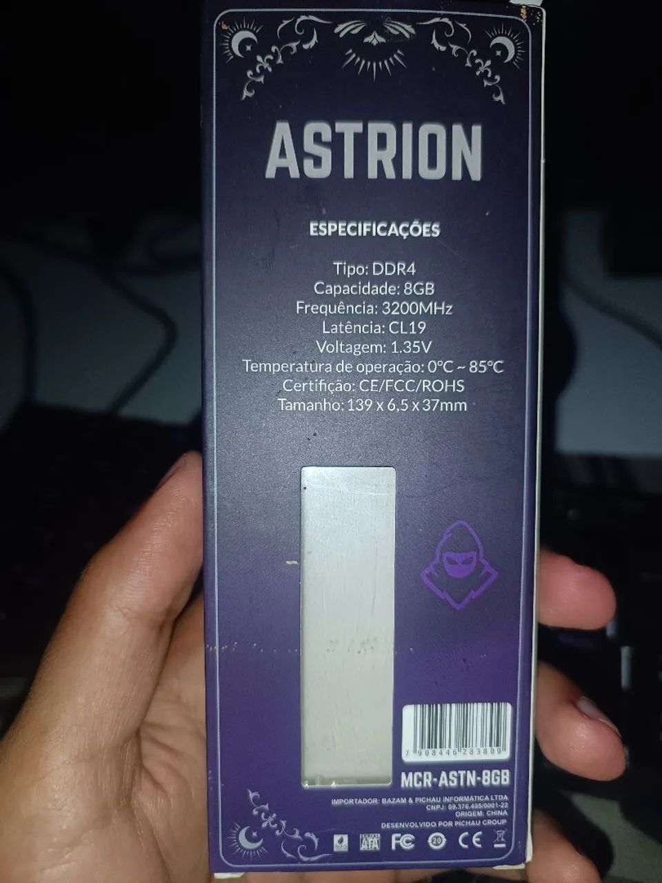 Memória ram mancer astrion 8gb ram