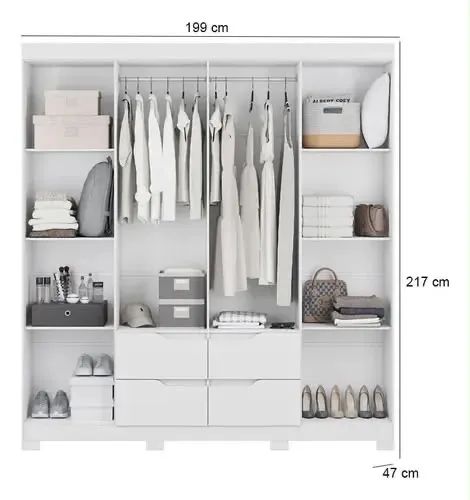 GUARDA ROUPA + ENTREGA E MONTAGEM GRÁTIS  - Foto 3