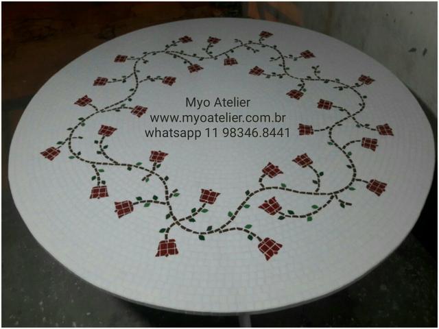 Mesa mosaico jantar varanda moveis - Foto 3