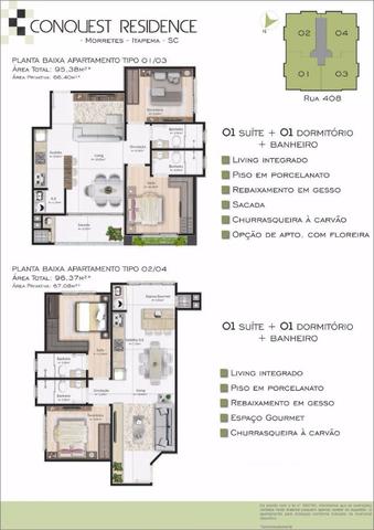 Aptos com 02 dorm. sendo 01 suite 700m mar!!! Morretes Itapema - Foto 19