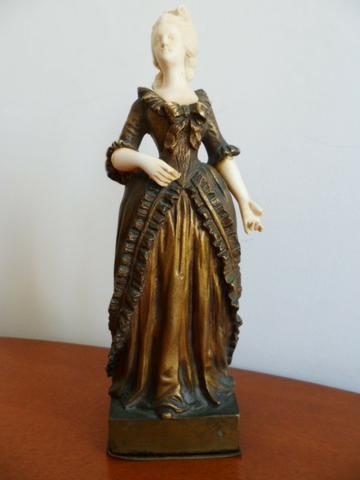 Natal - Maria Antonieta - Escultura em Bronze e Marfim sobre Pedestal