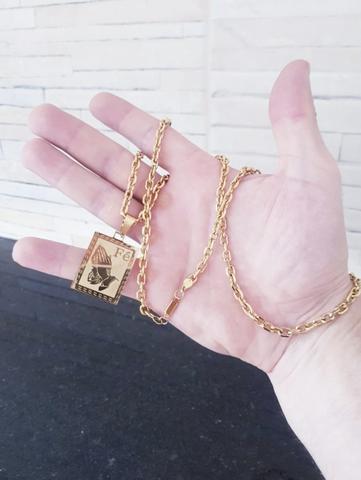 Corrente fé banhado a ouro