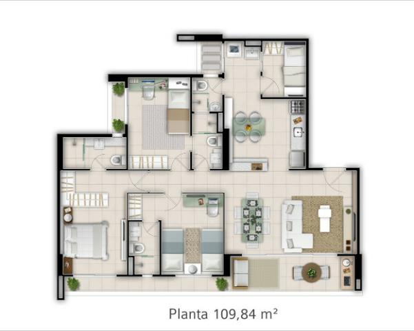 Apartamento de 110 m² - lafitte condominio parque - Foto 19